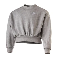 Girl's Club Fleece Boxy Crew Sweater