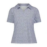 Women's Printed Slim Fit Short Sleeve Polo