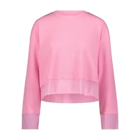 Women's Textured Powermesh Crop Pullover