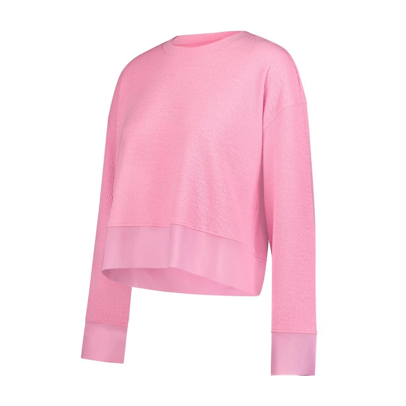 Women's Textured Powermesh Crop Pullover
