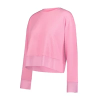 Women's Textured Powermesh Crop Pullover