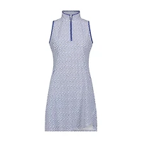 Women's Printed Zip Sleeveless Dress