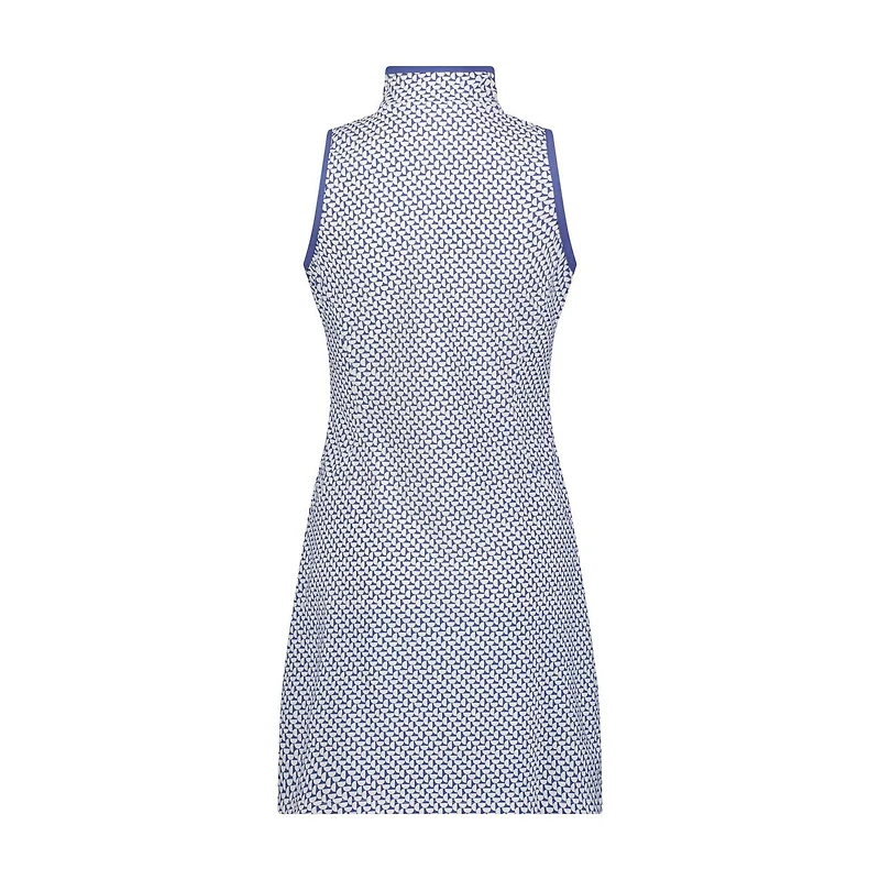 Women's Printed Zip Sleeveless Dress