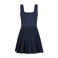 Women's Powermesh Pleated Unitard Tank Dress