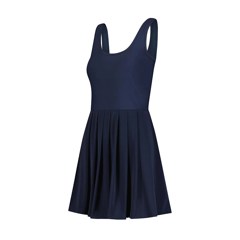 Women's Powermesh Pleated Unitard Tank Dress