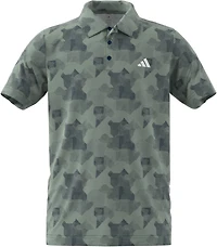 Boy's Printed Scripted Short Sleeve Polo