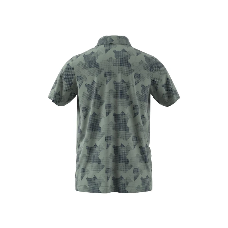 Boy's Printed Scripted Short Sleeve Polo