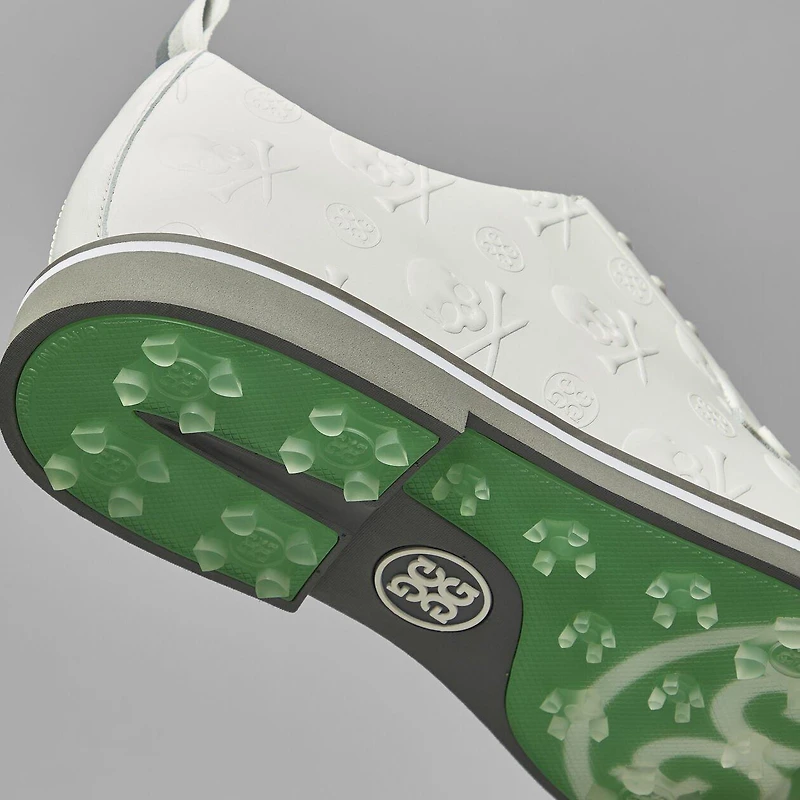 Men's Embossed Skull & Ts Gallivanter Spikeless Golf Shoe - White