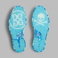 Men's Classic Camo Sole Pebble Leather Gallivanter Spikeless Golf Shoe - White/Blue