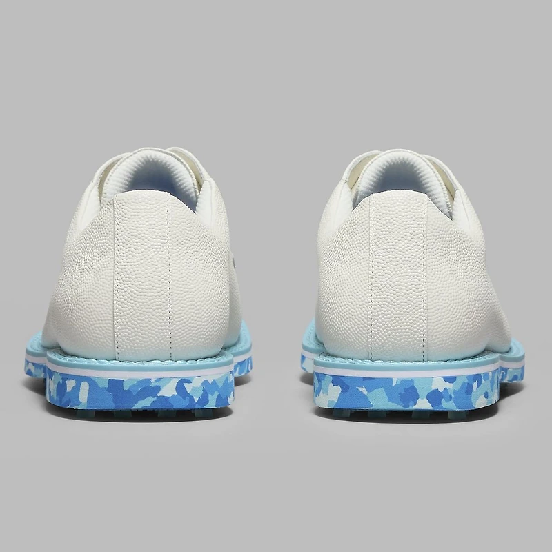 Men's Classic Camo Sole Pebble Leather Gallivanter Spikeless Golf Shoe - White/Blue