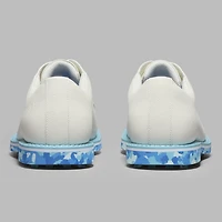 Men's Classic Camo Sole Pebble Leather Gallivanter Spikeless Golf Shoe - White/Blue