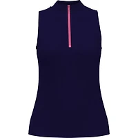 Women's Colourblock Rib Sleeveless Top
