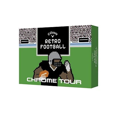 Chrome Tour Golf Balls - Retro Football