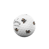 Chrome Tour Golf Balls - Retro Football