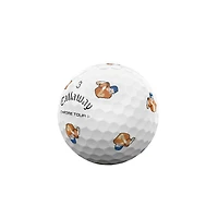 Chrome Tour Golf Balls - Retro Football
