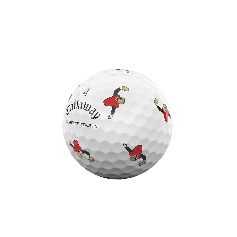 Chrome Tour Golf Balls - Retro Football