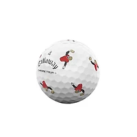 Chrome Tour Golf Balls - Retro Football