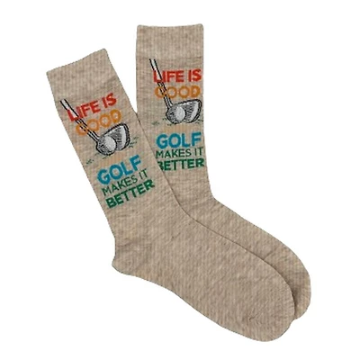 Men's Life is Good Crew Sock
