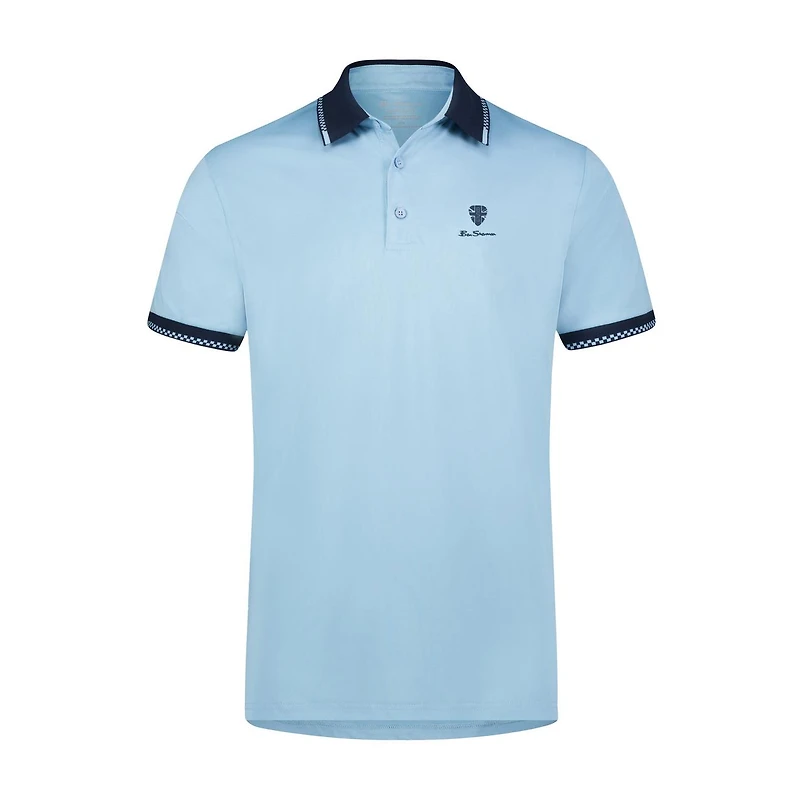 Men's Checker Rib Tech Pique Short Sleeve Shirt