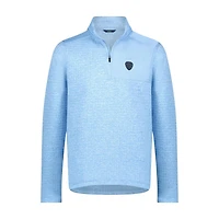 Men's Quilted Double-Knit Mix Media Pullover