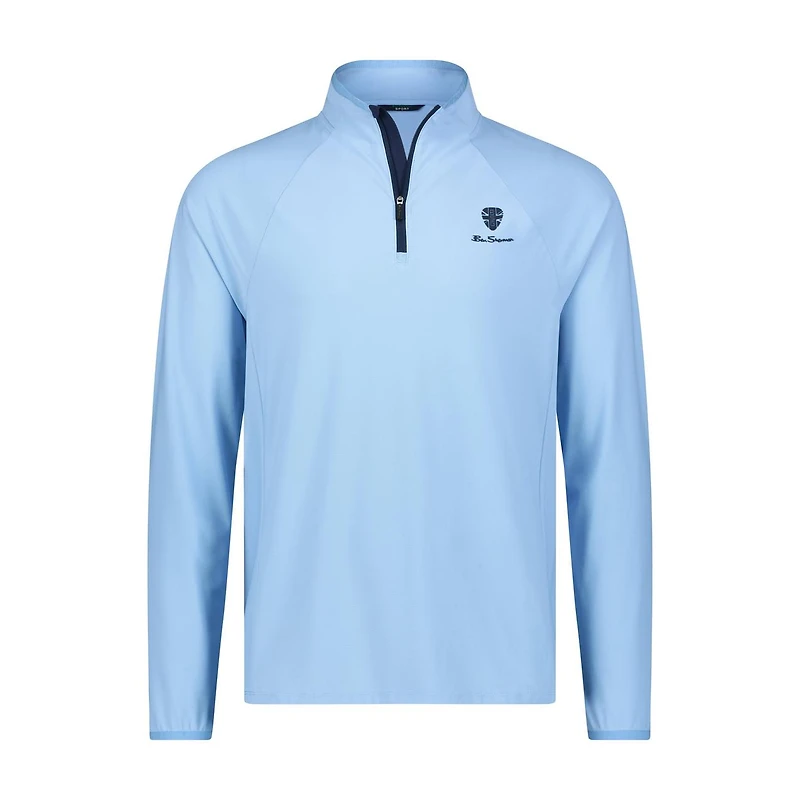 Men's Solid Pique 1/4 Zip Pullover