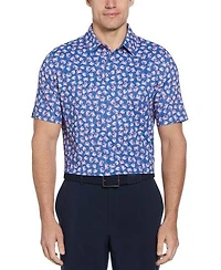 Men's Crab Novelty Print Short Sleeve Polo