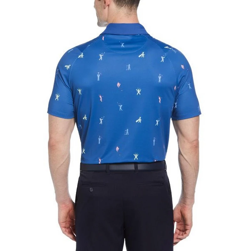 Men's Time Lapse Print Short Sleeve Polo