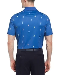 Men's Time Lapse Print Short Sleeve Polo
