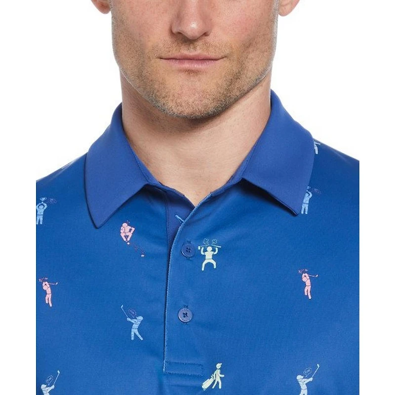 Men's Time Lapse Print Short Sleeve Polo
