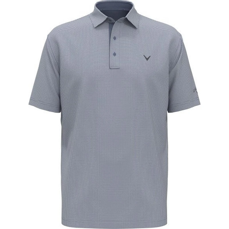 Men's Prospin Gingham Print Short Sleeve Polo