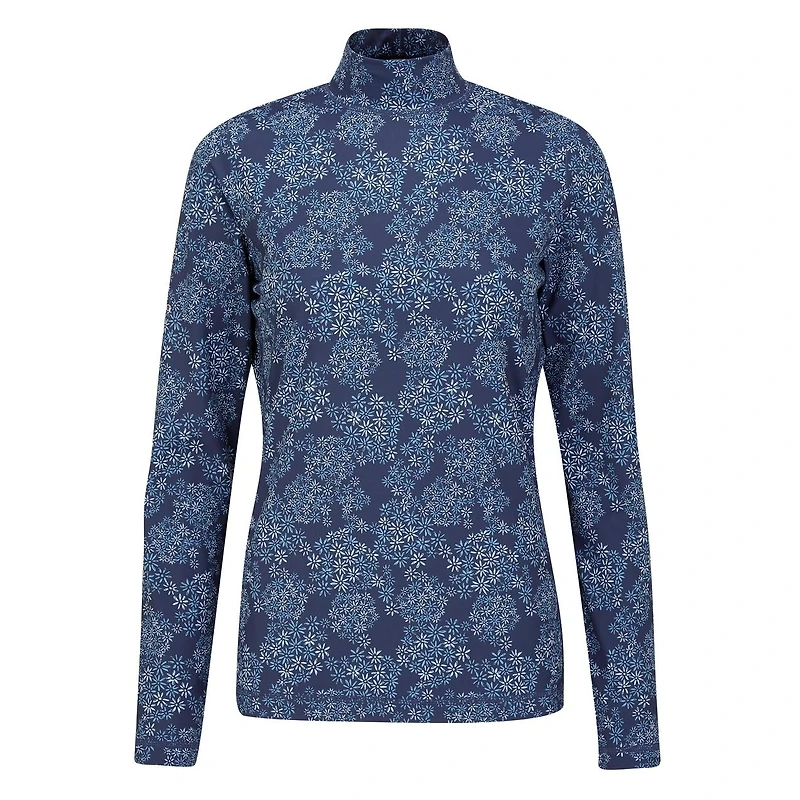 Women's Wendy Printed Mock Long Sleeve Top