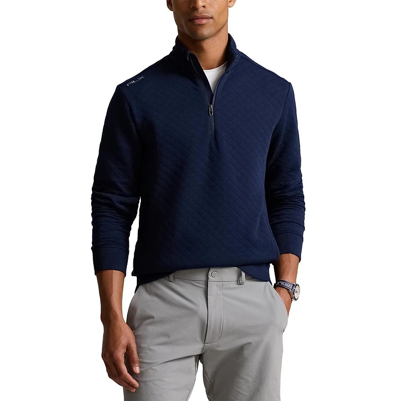 Men's Quilted Double Knit 1/4 Zip Pullover
