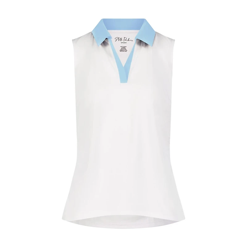 Women's Madge Side Ruched Sleeveless Polo