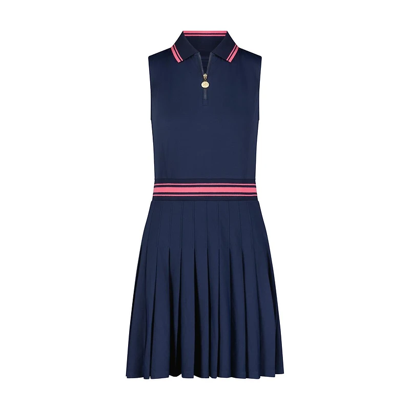 Women's Sabrina Micro Pleat Sleeveless Dress