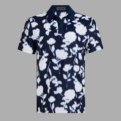 Men's Blur Floral Tech Jersey Short Sleeve Polo