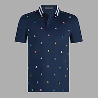 Men's Embroidered Tech Jersey Short Sleeve Polo