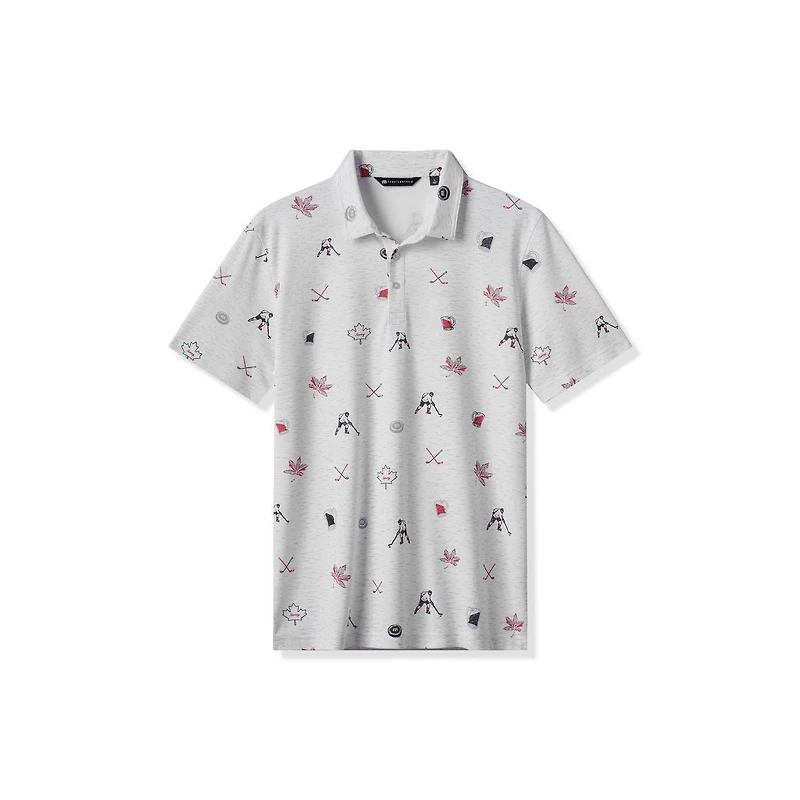 Men's Canada AOP Hockey Short Sleeve Polo