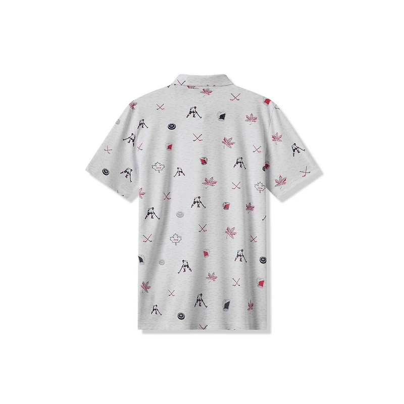 Men's Canada AOP Hockey Short Sleeve Polo