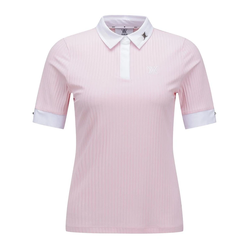 Women's Stripe Half Sleeve Polo