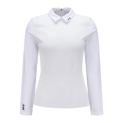 Women's Knitwear Hybrid Long Sleeve Polo