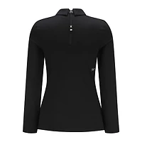 Women's Knitwear Hybrid Long Sleeve Polo
