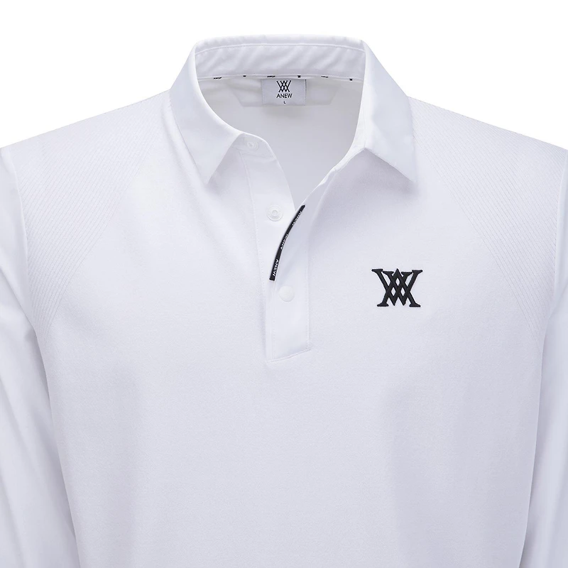 Men's Arm Stripe Long Sleeve Polo
