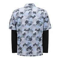 Men's Layered Camo Long Sleeve Polo