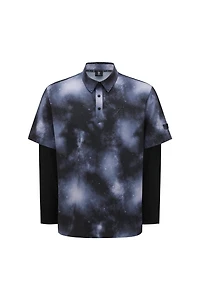 Men's Layered Camo Long Sleeve Polo