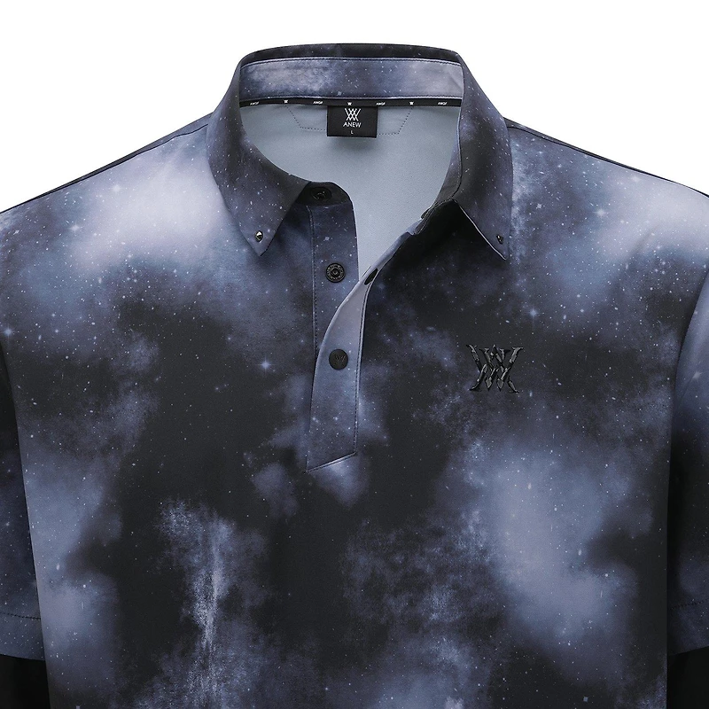 Men's Layered Camo Long Sleeve Polo