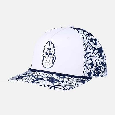 Men's Darkness Tiki Skull 5 Panel Curved Bill Cap