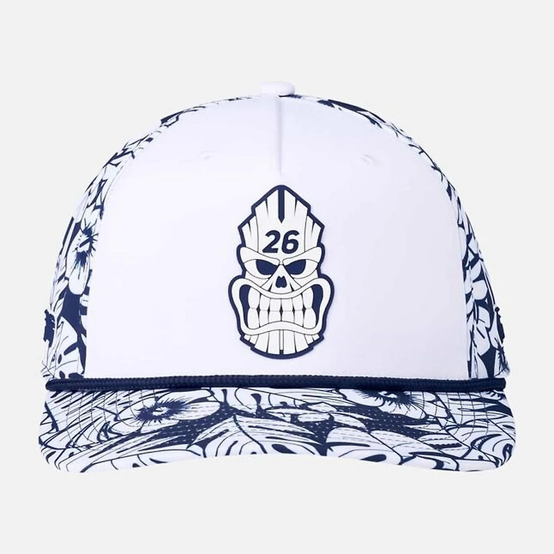 Men's Darkness Tiki Skull 5 Panel Curved Bill Cap