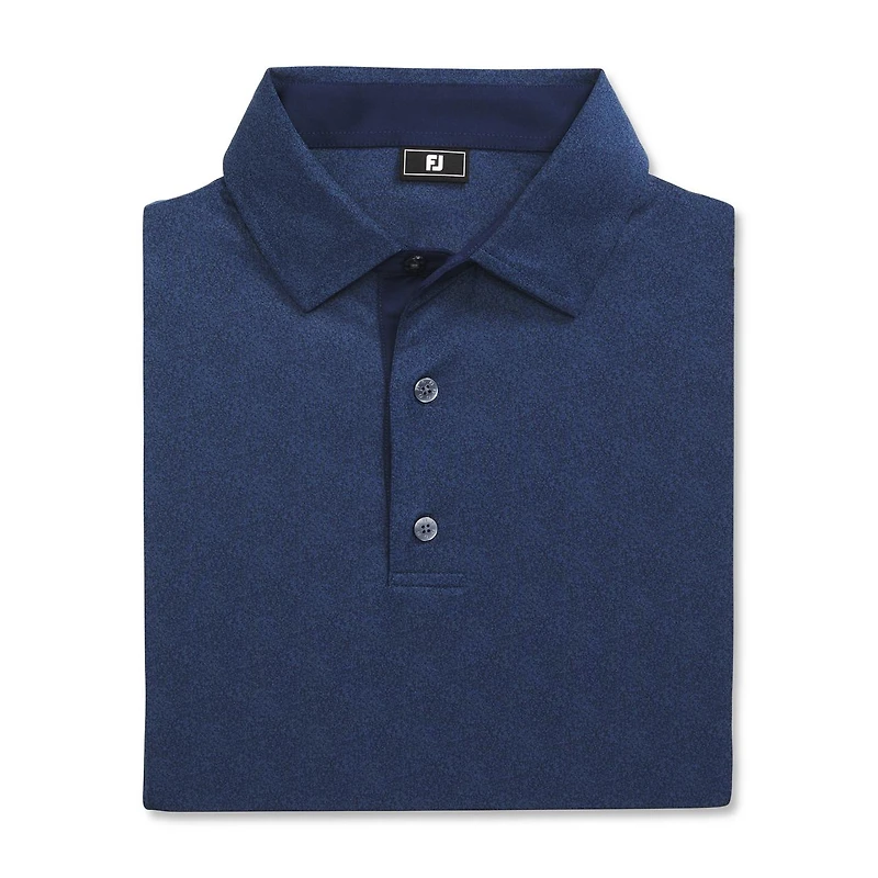 Men's Speckle Print Lisle Short Sleeve Polo