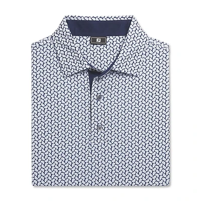 Men's Citrus Print Lisle Short Sleeve Polo