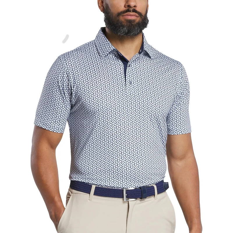 Men's Citrus Print Lisle Short Sleeve Polo